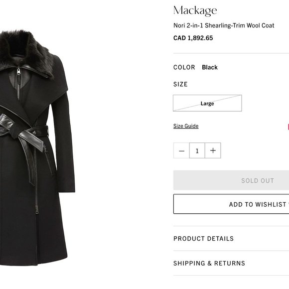 Mackage Nori 2-In-1 Coat - Picture 5 of 10